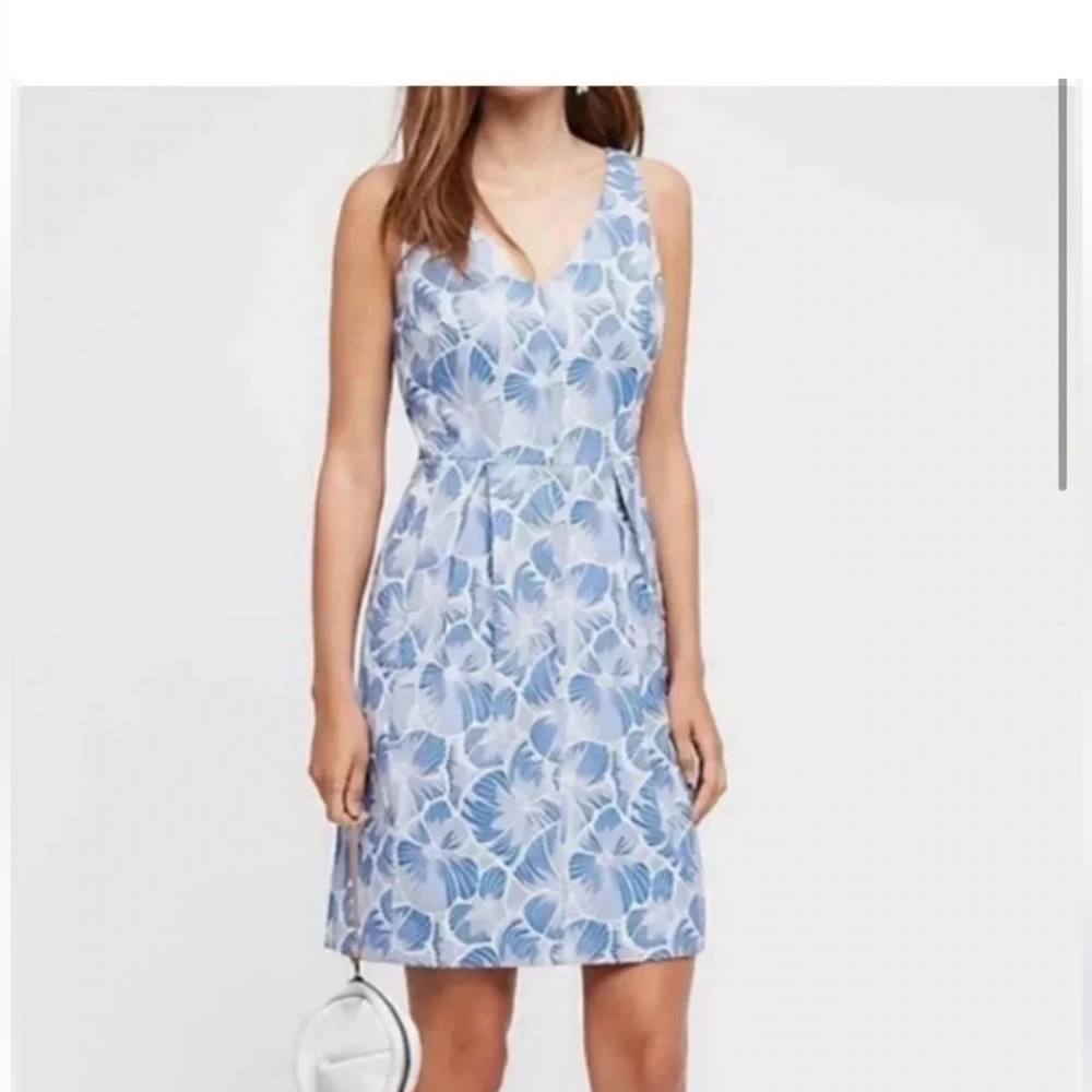Moulinette Soeurs (Anthropologie) Blue Floral Sheath Dress- Size 10